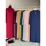 Inner baju labuh dress abaya jubah premium