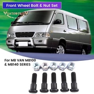 Car Front Wheel Bolt &amp; Nut Set Accessories Parts Component for MB VAN MB100 &amp; MB140 SERIES 6613563271 6614013372