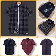 KEMEJA Men's Flannel Shirt/Pattern/Short Sleeve