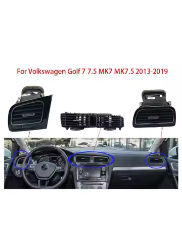 For VW Golf 7 7.5 MK7 MK7.5 2013-2019 Car Front Dashboard Central A/C Air Conditioner Outlet Air Con