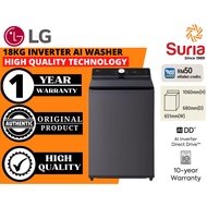 (Free Delivery Kedah,Penang & Perlis)LG 18KG Inverter Direct Drive Washing Machine TX2518ST7G