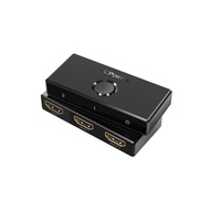 HDMI converter 4K 60HZ, PORTTA bidirectional selector 2 inputs 1 output, HDMI 2.0 splitter 1 input 2 outputs HDMI converter HDR HDCP2.3 3D compatible, Blu-ray