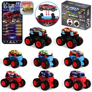 9 Pack Pull Back Cars & Monster Trucks Chassis: Compatible 1:64 Scale Vehicles Small Mini Die-Cast R