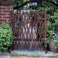 Fence Barrier Retractable Fence Carbonized Outdoor Garden Balcony Fence Decorative Outdoor Trellis F