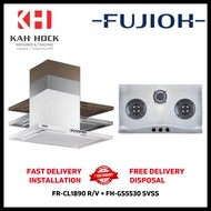 FUJIOH FR-CL1890 R/V 900MM CHIMNEY COOKER HOOD + FH-GS5530 SVSS STAINLESS STEEL GAS HOB BUNDLE