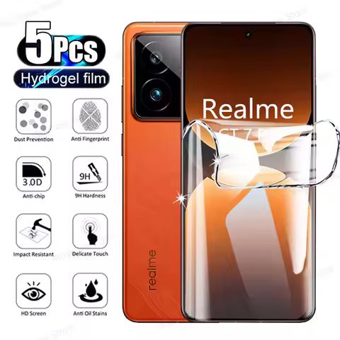 5PCS 8K HD Screen Protector For Realme GT 7 6 6T 5 3 2 Pro Master Edition Hydrogel Film For Realme G