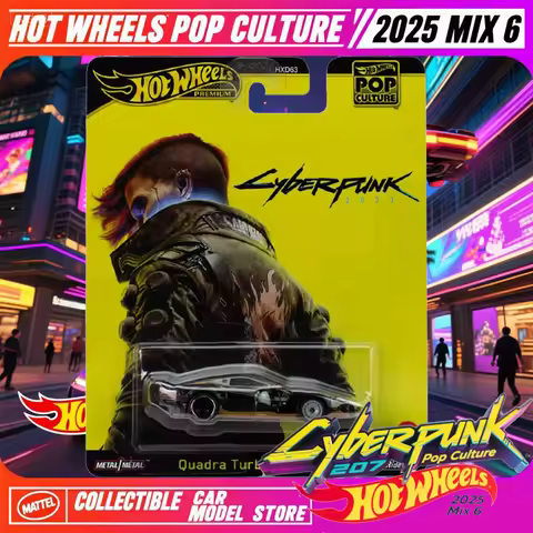 Mattel Hot Wheels Pop Culture Cyberpunk 2077 Snoopy Batman 2025 Mix 6 (M Case) Vehicle 1/64 Die-Cast