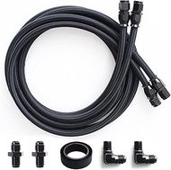 6AN Transmission Cooling Line Hose Compatible with 4L60 700R4 TH350 TH400 7 Ft Long Hose Fitting Nyl