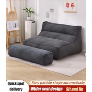 Double seat FREE PEDAL L-Shape Bean Bag Sofa with 7 kg(+/-) FILLING BEAN Durable Water Repellent Bre