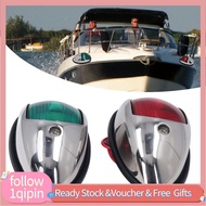 1qipin.my Marine Boat Navigation Lights Bow Light Stainless Steel Green Red LED DC12V 24V 1.2W 112.5