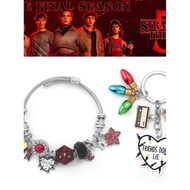 Stranger Things Season 5 Cartoon Merchandise Bracelet Bulb Letter Piranha Bicycle Element Alloy Brac