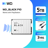 Western Digital WD_BLACK P10 5TB (สีขาว) Works with PlayStation USB 3.2 Gen 1 External Harddisk ฮาร์