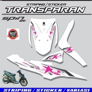 SUZUKI Transparent Striping List Spin 125 Star Sticker New Product