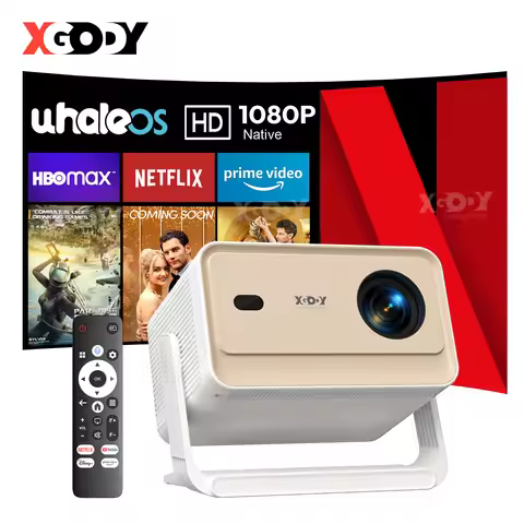 XGODY N6 PRO 4K 32 GB HD Projector 700ANSI Dual WiFi6 BT5.0 Portable Cinema Native 1080P for Outdoor