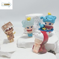 CAUSI Mini Ornaments, POP BEAN Shapes in  Series DIMOO Box,  Cartoon POP MART Hirono Mime Series Des