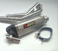 ท่อ R15 ปี 2017-2021 ชุดท่อ MT15 ชุดท่อ XSR155 +AK14นิ้วเงินปากเคฟล่าเฉียง