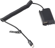 Fotga Coiled USB Type-C PD Power Cable Cord with DMW-BLK22 DMW-BLF19 Dummy Battery DMW-DCC17 DC Coup