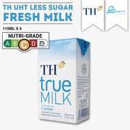 TH True Milk UHT Less Sugar Fresh Milk 110ml x 4