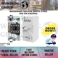 WATERPROOF ISOLATOR SWITCH 3 POLE 20A 35A 63A(IP65) (UKF3P)