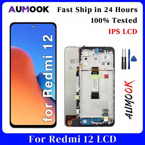 6.79" Screen for Redmi 12 4G/5G LCD Display Touch Screen Digiziter Assembly Pantalla For Xiaomi Redm