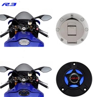 LOGO YZF-R3 Motorcycle Accessories Gas Fuel Tank Cap Cover CNC Aluminum for YAMAHA YZF R3 YZFR3 YZF-