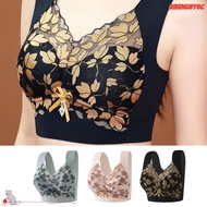 Sirenu8y0c Seamless Breathable Push-Up Bra - Lace Wireless Design for Plus Size Women