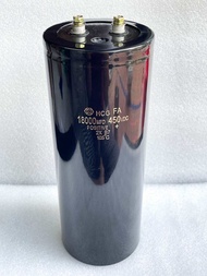 (แพ็ค1ตัว) C 18000UF 450V คาปาซิเตอร์แบบขันสกรู Hitachi สินค้าใหม่ขนาด9x23.5CM สีดำ Cหัวน็อต C18000U