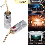 PDONY Musical Sound Banana Plug,  Gold Plated Nakamichi Banana Plug, for Speaker Wire Speakers Amplifier Pin Screw Type Speaker Wire Cable Connectors