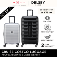 Set of 2 | Delsey Paris Cruise Costco Cabin & Trunk Luggage | 55 & 73CM