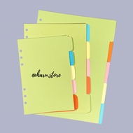 Colored Paper Pad Pagination Notebook A5-A6 (6 holes)