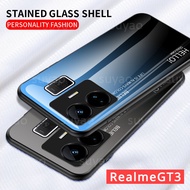 For Realme GT Neo5 GT3 3 5G 2023 RMX3709 GTNeo5 Phone Case RealmeGT3 RealmeGT Shockproof Gradient Tempered Glass shell Bumper Casing Comfort TPU Fashion Edge Back Cover