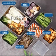 Stainless steel food container with lid 304 stainless steel food tray stainless steel container