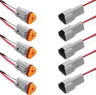 ATMLCOER Deutsch DT 3 Pin Connector, 3 Way DT Automotive Waterproof Electrical Connector Male Female