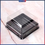 {pattaya}  50 Set Cake Box Beautiful Appearance Disposable Plastic Clear Square Moon Cake Container for Pastries