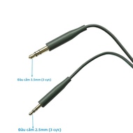 Cáp Chuyển Đổi Âm Thanh Nổi Hai Chiều Mỏng 25mm Đến 35mm Cho Tai Nghe Bose QC45 QC35II NC700 - Đầu N