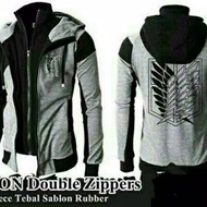 Attack On Titan Hoodie Double Zipper Anime Jacket