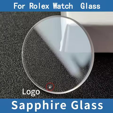 For Rolex Sapphire Crystal Glass Watch YACHT MASTER With Slot With Logo Laser Marker Anti-scratch 11