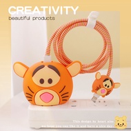 Cute Tigger 18w/20w Fast Charging Head Three-Piece Protective Case Apple 14 Charger Cartoon Shape Mo