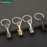 POKERFACE Car Creative Engine Piston Keychain Car Keychain Pendant Simple Motorcycle Piston Pendant 