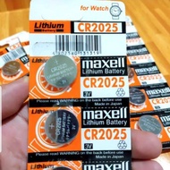 Battery maxell CR2025 3v CR 2025 baterai kancing jam alat bantu dengar