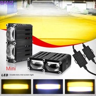 Mini Matrix Laser Headlights For Car Grille Lights Yellow And White LED Grille Lights For Motorcycle