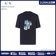 AX Armani Exchange เสื้อยืดผู้ชาย รุ่น XM000269-AF12112-UB101 - สีฟ้า