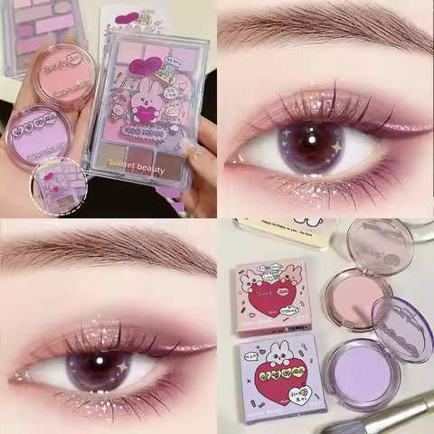 Taro Purple Eyeshadow Palette Peach Blusher Pearlescent Matte Makeup High Gloss Expanding Shadow Kor