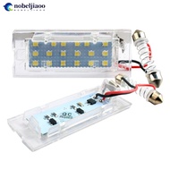 NOBELJIAOO 2Pcs License Plate Light Error Free License Plate Lights Canbus Full LED Number White For