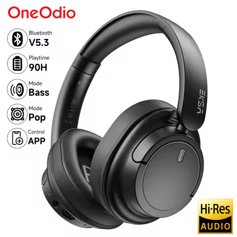 Oneodio EKSA V16 Wireless Headphones Bluetooth 5.3 Over Ear Headset With Mic Bass/Pop Mode Hi-Res Hi