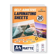 A4 Size 20 Sheets Clear Matte Self - Adhesive Laminate Sheets, 8.3*11.7 Inch Laminate Sheet, No Mach