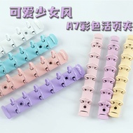6 Hole Binding Clip 17cm Binder A7 Folder Color A7 Round Metal Binder Detachable Wholesale