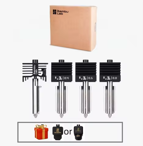 Bambu Lab 100% Original Hardened Stainless Steel Hotend Nozzle 0.2/0.4/0.6/0.8MM For P2S X2D H2D H2S