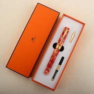 JINHAO ปลาคาร์พKOI สีแดง100ปากกาหมึกซึมปากกาหมึกซึมเรซินอุปกรณ์การเรียนสำนักงาน M/f/ ปลายปากกา EF ขอ