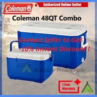 Coleman 48QT Combo Cooler box Free 5QT - Blue/White (Asia)